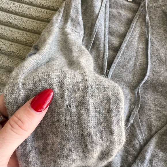 White + Warren 100% Cashmere Full Zip Hoodie- XS-M - Picture 6 of 9